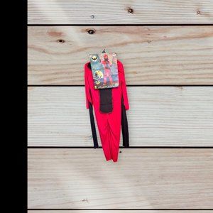 Dragon Ninja Halloween Costume Kids Child Medium 8-10 Red‎ Black Trim No Mask